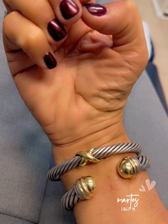 David Yurman Jewelry - David Yurman Twisted Cable Open Cuff Bracelet with Gold Accents - Silver/Gold